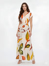 Ivy Printed Pleated Maxi Dress