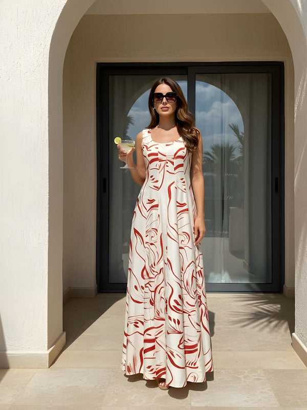 Peony Printed Maxi Dress