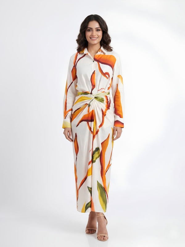 Ivy Printed Wraped Skirt Set (Set of 2)