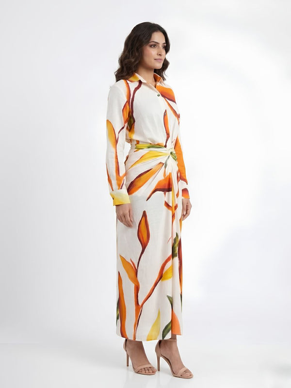 Ivy Printed Wraped Skirt Set (Set of 2)