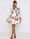 Serene Printed Mini Shirt Dress