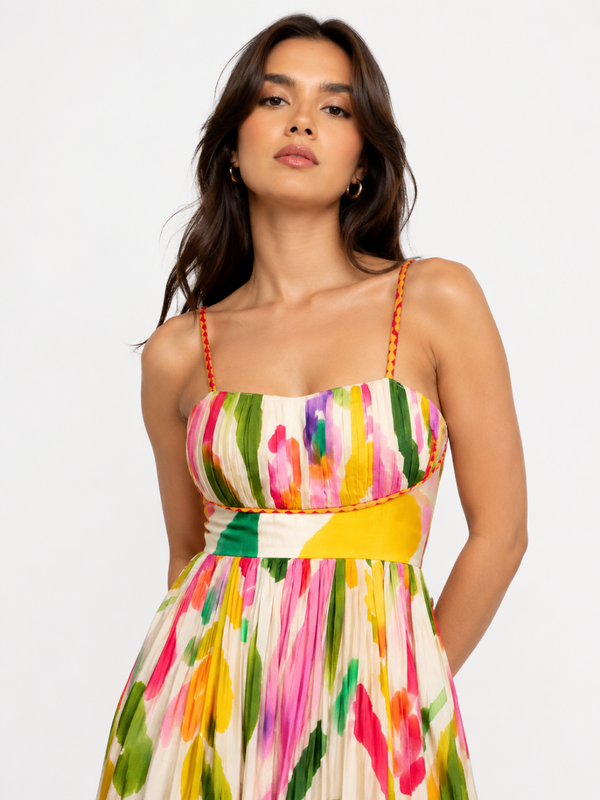 Spring Printed Mini Dress
