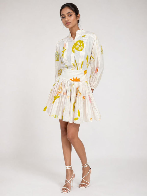 Tropical Printed Mini Skirt Set ( Set of 2)