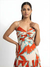 Tuscan Printed Strappy Maxi Dress