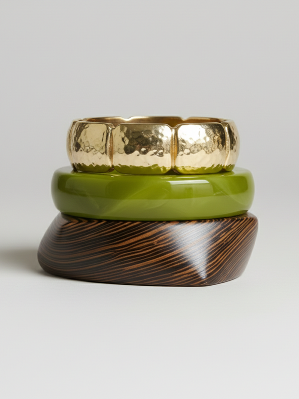 The Moss Bangle Stack (Set of 3)