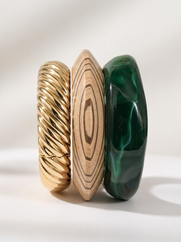 The Jade Bangle Stack (Set of 3)