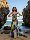Cobalt Printed Maxi Dress