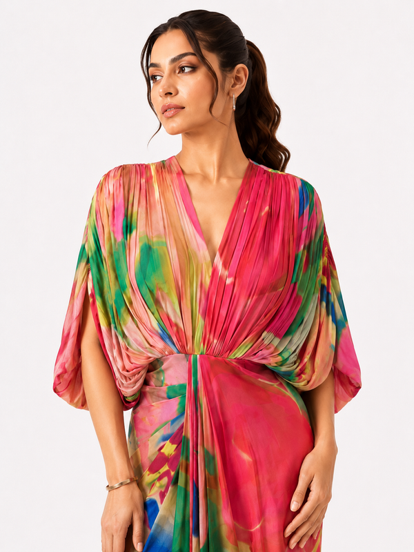 Primrose Draped Maxi Dress