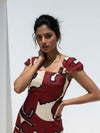 Rustic Printed Pleated Dress
