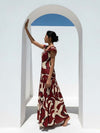 Rustic Printed Pleated Dress