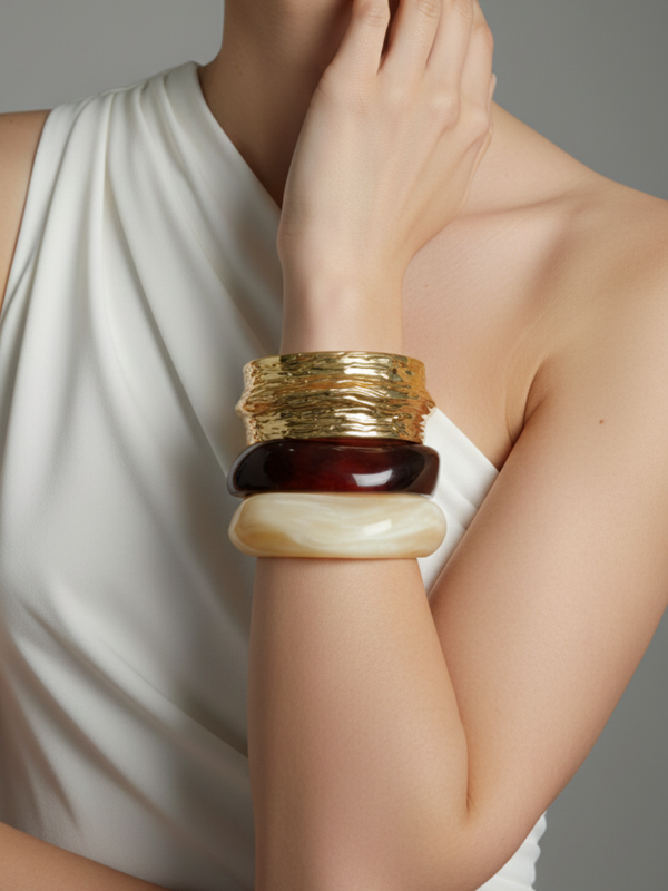 The Milky Bangle Stack (Set of 3)