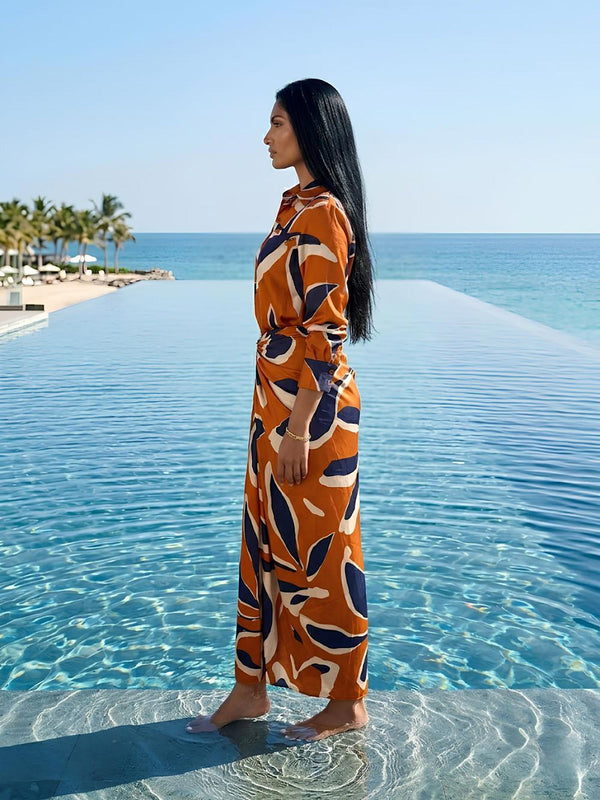 Nero Printed Wraped Skirt Set (Set of 2)