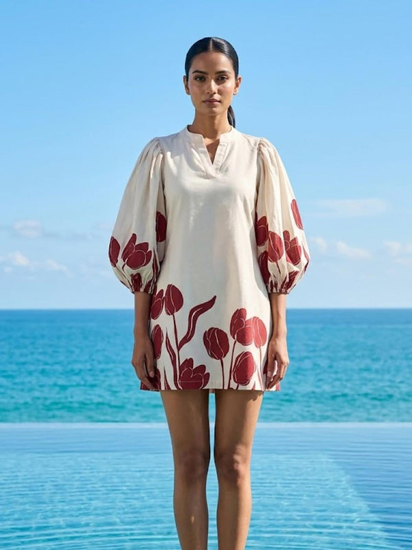 Bud Printed Mini Dress