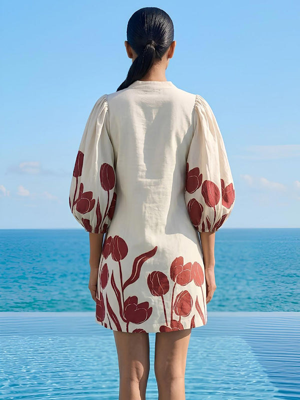 Bud Printed Mini Dress