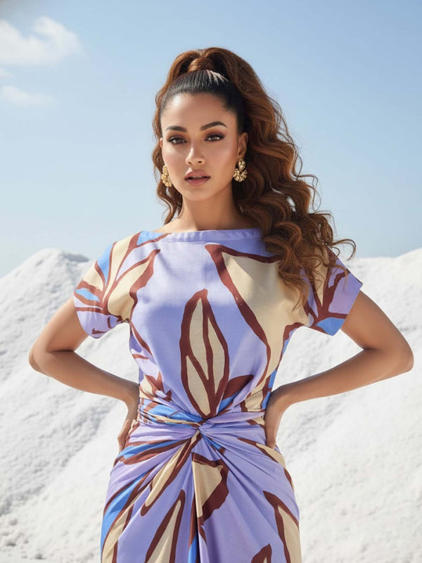 Floret Printed Wrap Dress