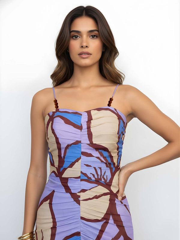 Floret Printed Strappy Maxi Dress