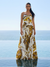 Liora Printed Strappy Pleated Dress