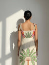Palm Printed Strappy Dress