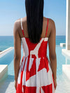Rosso Printed Pleated Maxi Dress