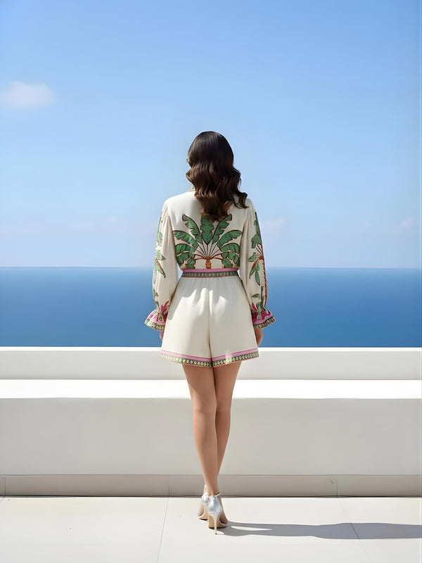 Palm Printed Co-ord Set (Set of 2)