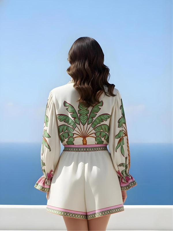 Palm Printed Co-ord Set (Set of 2)