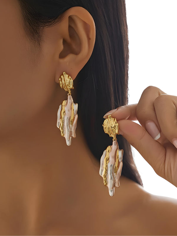 Mixed Metal Dangler Earrings