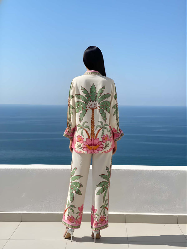 Palm Printed Co-ord Set (Set of 2)