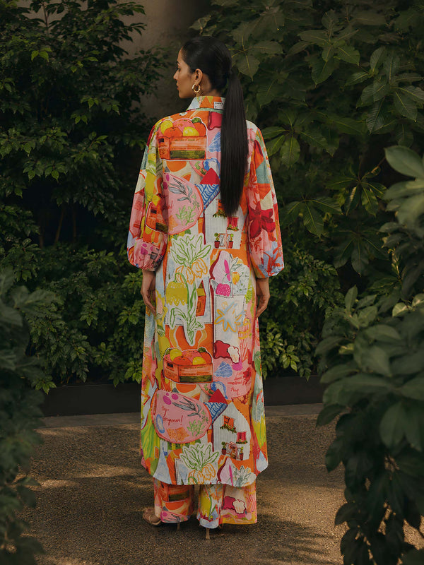 Roma Printed Kurta Set (Set of 2)