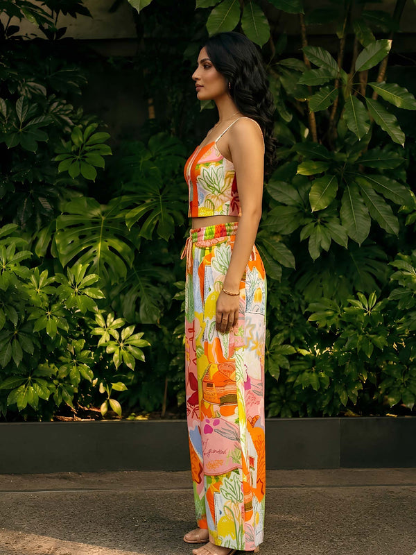 Roma Printed Co-ord Set(Set of 2)