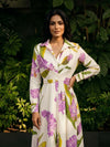 Lilac Printed Shirt Dress