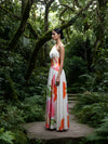 Hibiscus Printed One Shoulder Maxi Dress