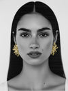 Gold Sculpted Bloom Earrings