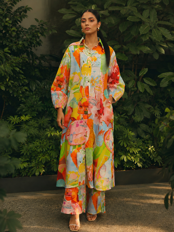 Roma Printed Kurta Set (Set of 2)