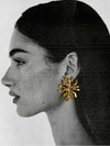 Gold Sculpted Bloom Earrings