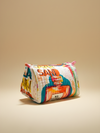 Cyrus printed cotton quilted pouch