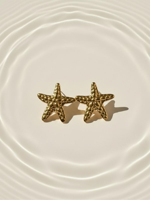 Embossed Starfish Studs