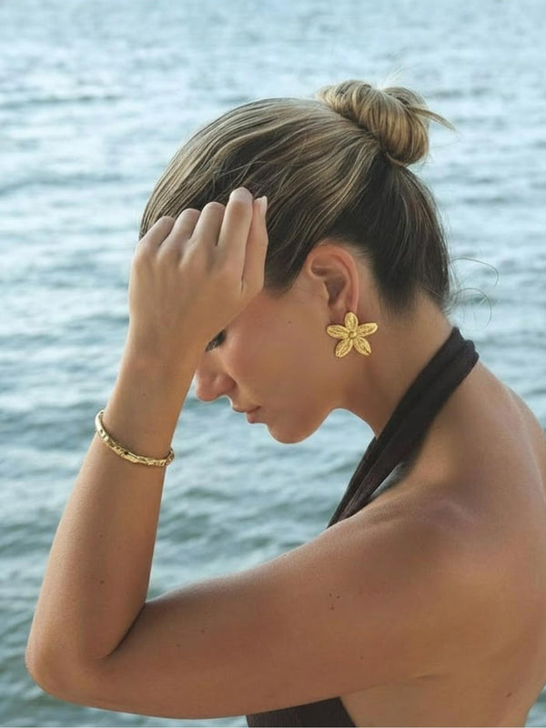 Textured Flower Studs