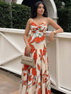 Tuscan Printed Strappy Maxi Dress