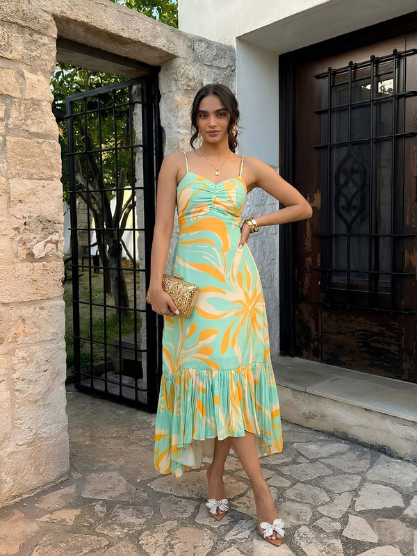 Junia Printed Asymmetrical Dress