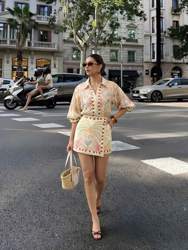 Oasis Printed Co-ord Set (Set of 2 )