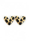Black & Gold Heart Studs