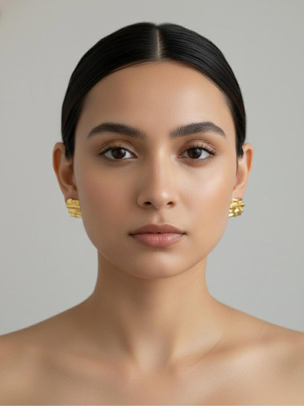 Square Embossed Studs