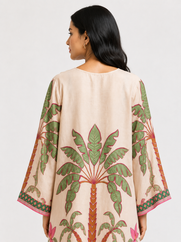 Palm Printed Kurta