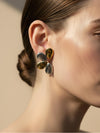 Large Mixed Metal Flower Studs