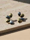 Large Mixed Metal Flower Studs