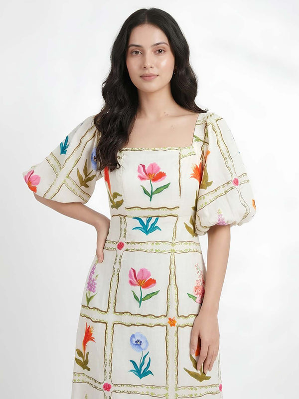 Flower Printed Maxi Dress