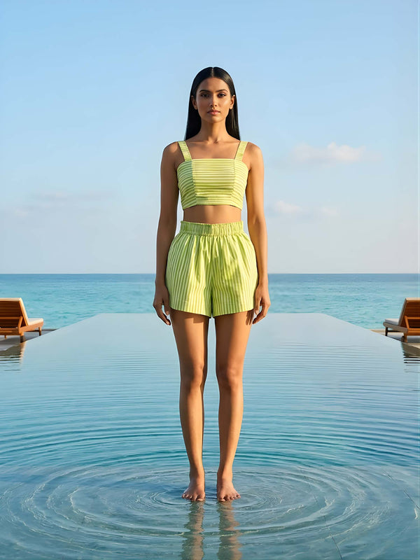 Linear Printed Co-ord Set (Set of 3)