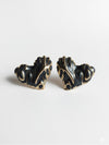 Black & Gold Enamel Studs
