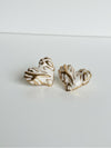 White & Gold Enamel Studs