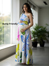 Lily Printed One Shoulder Maxi Dress